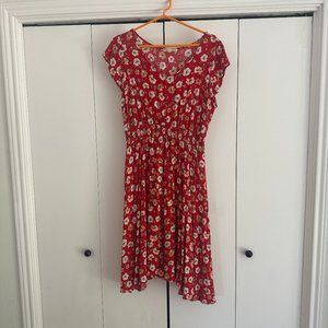 Red Floral Dress